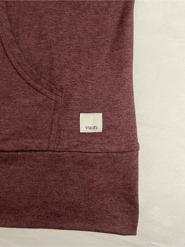 Vuori NWOT Halo Performance Hoodie Heather Red Full-Zip sweatshirt S - Image 7