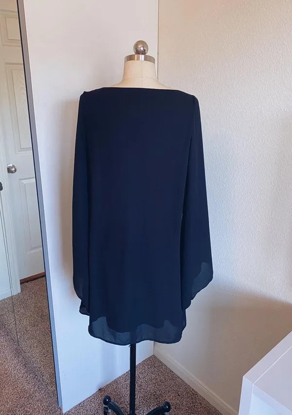 Black Bell Sleeve Dress - Image 3