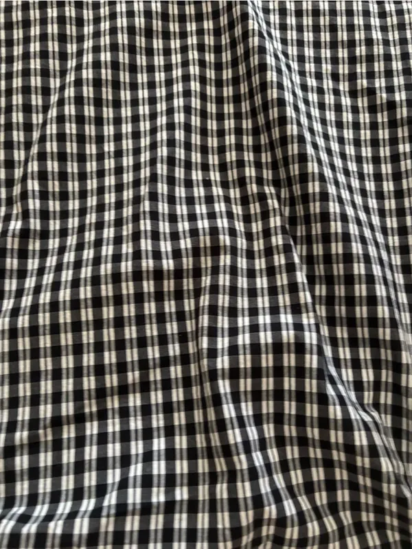1. State Black & White Gingham One-Shoulder Mini Dress - Image 3