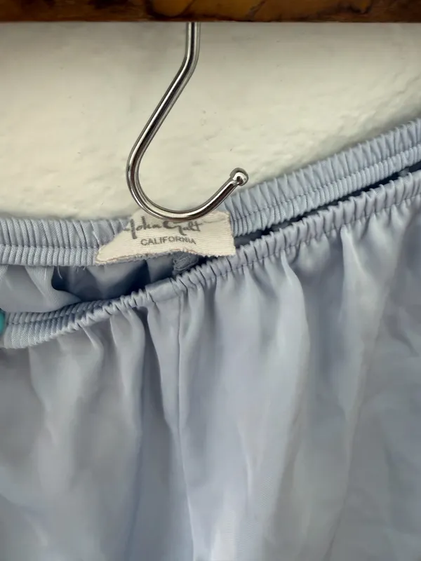 Brandy Melville blue ruffle silk shorts - Image 2