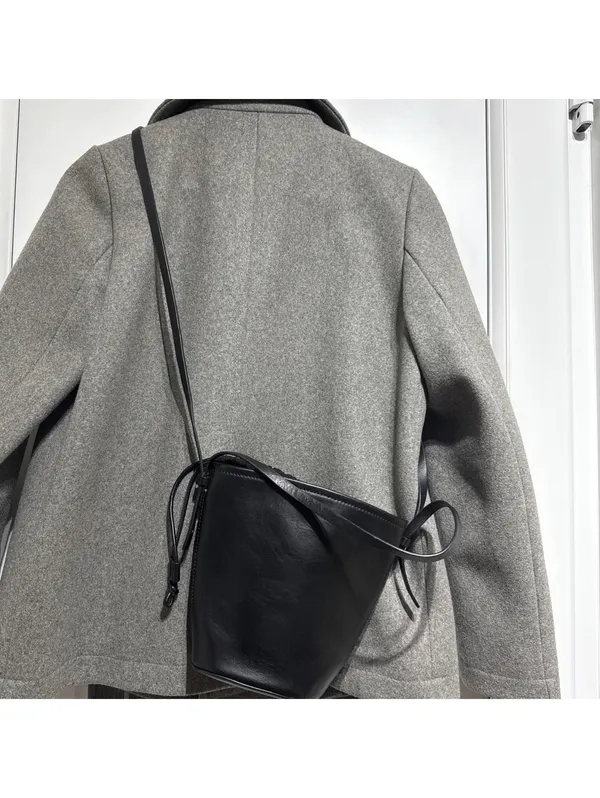 COS Mini Bucket Bag - Leather Crossbody/Shoulder Bag NWT Black - Image 3