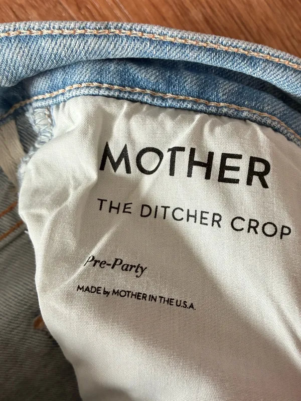 Mother The Ditcher Crop Color-block Denim Jeans, Pre-Party, Size 28 - Image 15