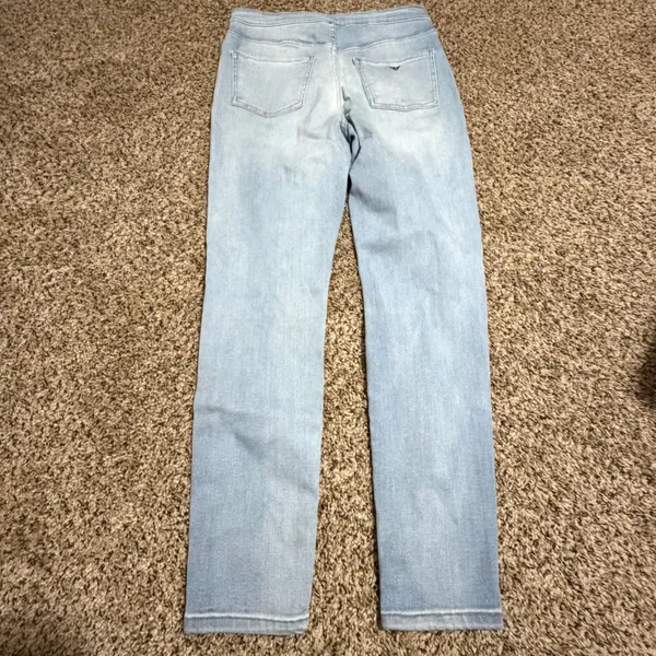 Guess Los Angeles Womens High Rise Distressed Skinny Jeans Light Wash 30 Q2GA10 - Image 5