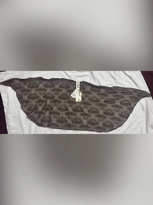 Boho Crochet 3pc Bikini Set Sarong Cover Up Brown NWT Size 14 Pilpel - Image 9