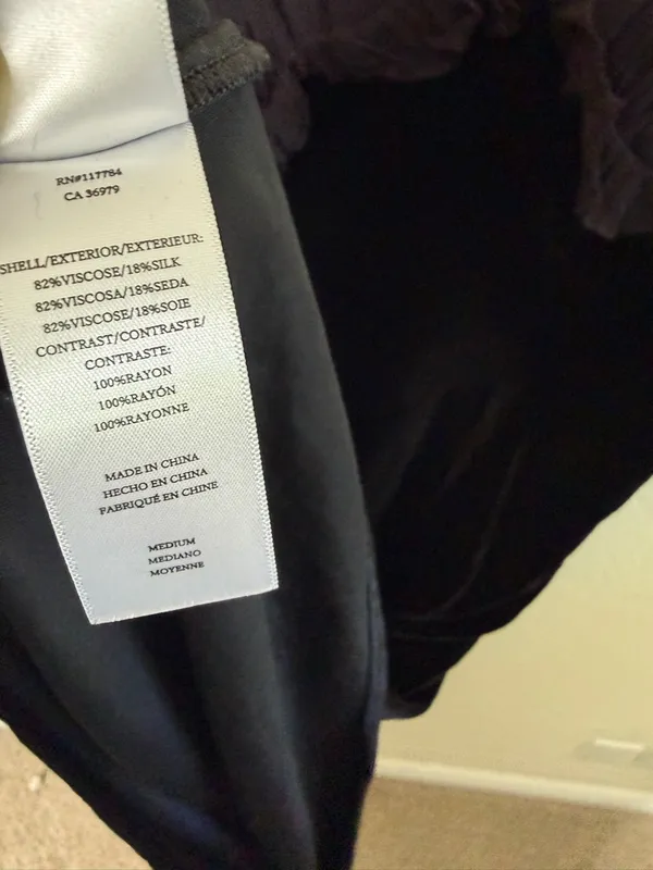 Rails Gilda Dress -‎ Black Velvet Womens Size M - Image 9