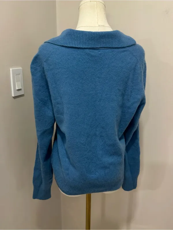Prive 100% Cashmere Blue Sweater XL - Image 3