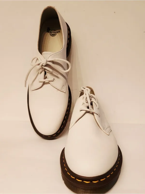 Dr. Martens Dr. Martens Iced Dove White Leather 1461 Women's Oxford Shoes Sz 11 - Image 8