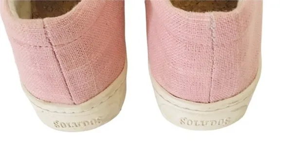 Soludos Dusty Pink Llama Slip On‎ Sneakers Shoes 8 - Image 6