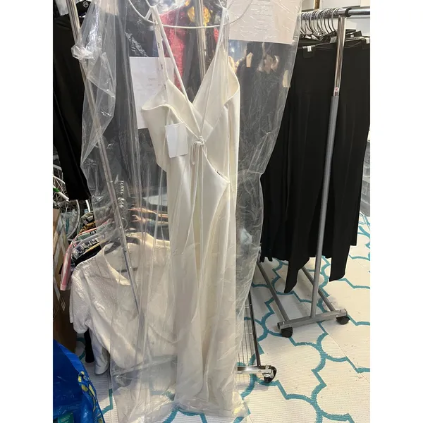 Dessy Group Lovely Bride Reese Lux Charmeuse Slip Dress Ivory LB002 Womens Large - Image 2