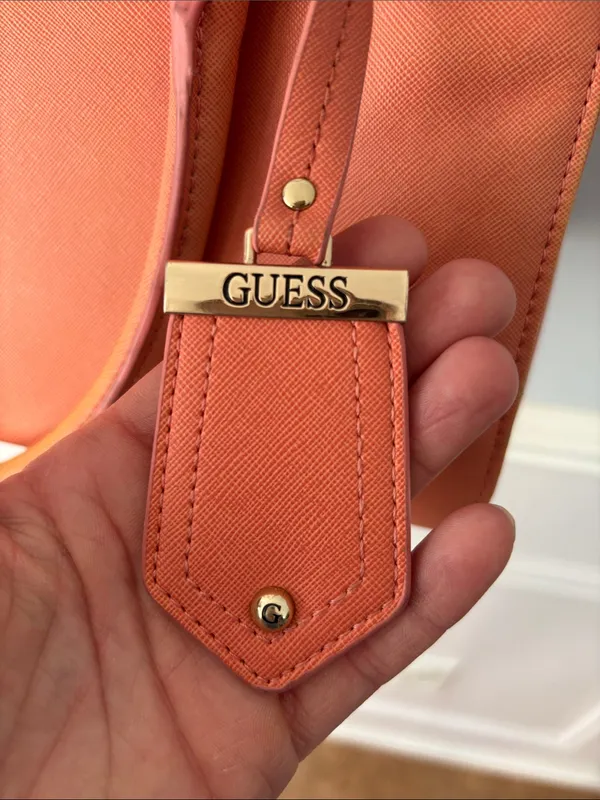 Guess Coral Destiny Shoulder Strap Handbag Faux Leather Minimalist Travel Preppy - Image 8