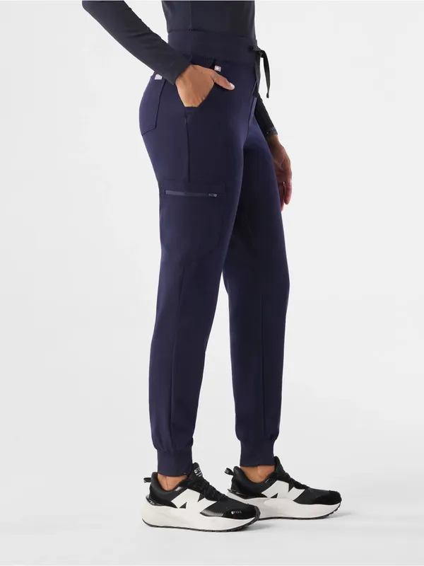 Figs Women’s Navy Zamora High-Rise Jogger Scrub Pants - Image 2
