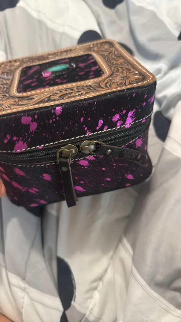 Handmade Western jewelry travel case Purple - Image 5