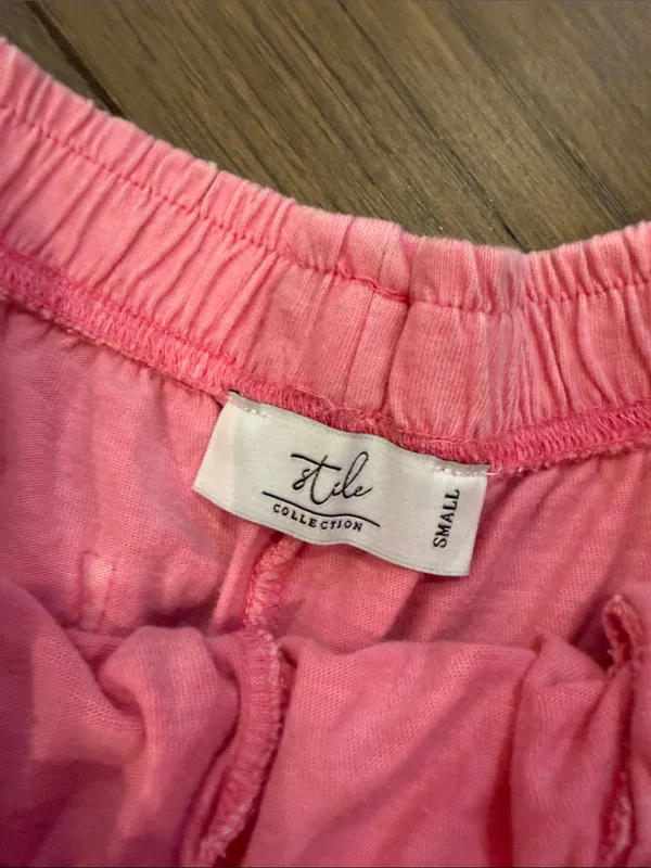 Stile Women’s Pink Short Sleeve & Short Matching Set - Small - C72-091 - Image 9