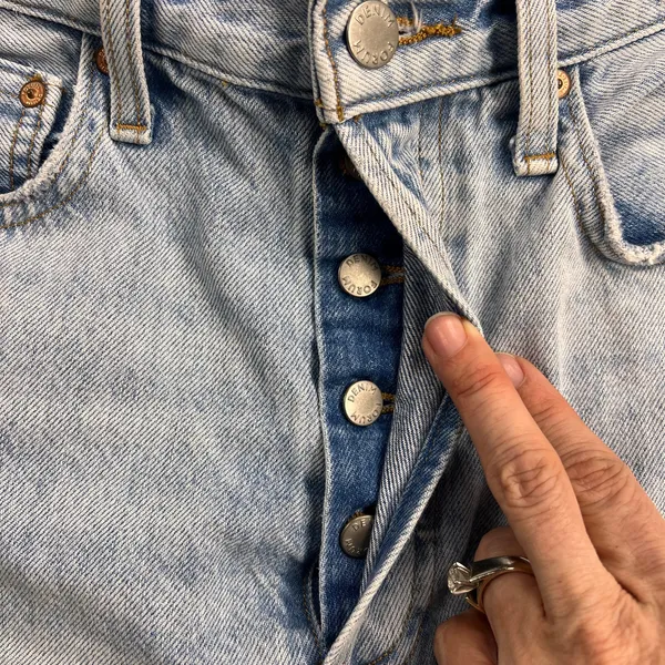 Aritzia Denim Forum The Boyfriend High Rise Loose Fit Jeans Button Fly Size 27 - Image 4