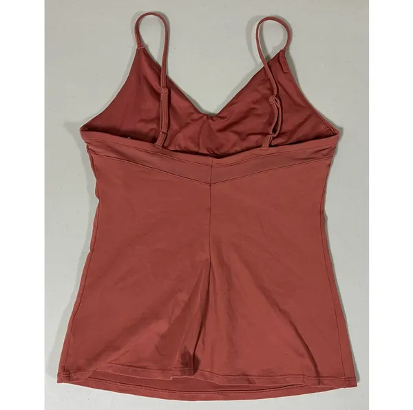 ALO Yoga Rust V-Neck ‘Ally Fitted Tank’ Top Cami Camisole Shirt Size S ✨ - Image 3