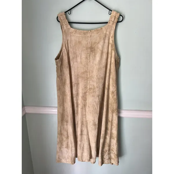 Oh My Gauze! Dress Women‎ Size 2X Beige Midi lagenlook artsy - Image 2