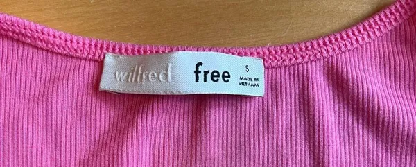 Aritzia Wilfred Free only tie-front tshirt PINK - Image 7