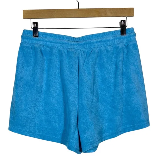 NWT Fabletics Terry Short Short Solid Blue Mushroom Patch Lounge Size S 6 - Image 5