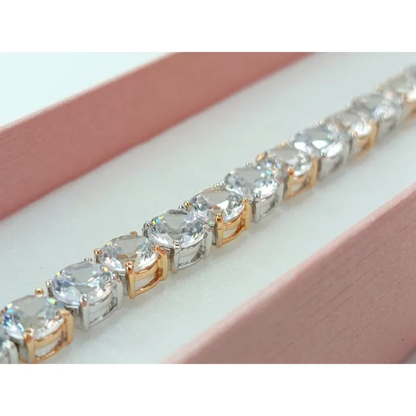 Golden Time Tennis Bracelet with Cubic Zirconia in 18k Gold Plated - Image 4