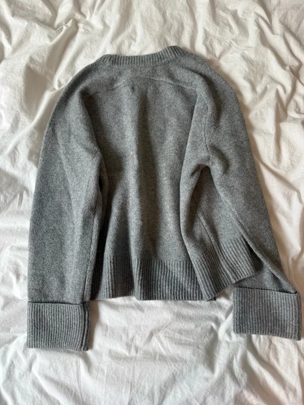 Abercrombie Madeline Wool Crew Sweater Gray - Image 3