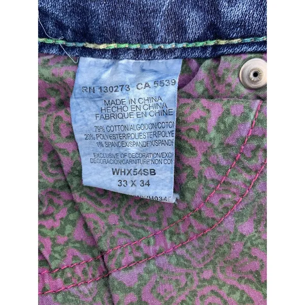 Rock 47 by Wrangler Women’s 11/12 Bootcut Jeans 33x34 Blue Rhinestone Pockets - Image 12