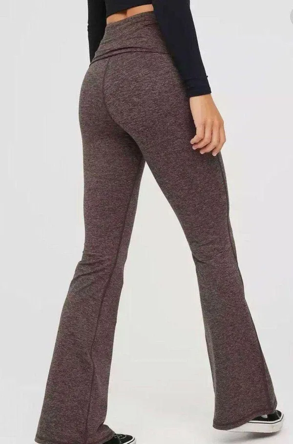 Aerie MEDIUM SHORT OFFLINE Hugger High Waisted Foldover Flare Legging - Image 5