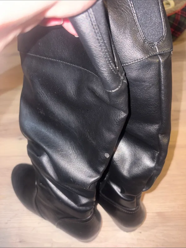 Dream Paris Black under the-Knee Slouchy Riding Boots size 8.5 - Image 5
