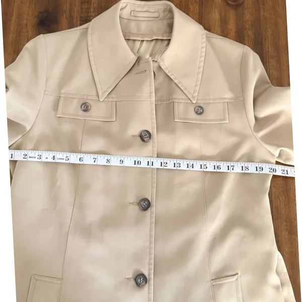 Vintage 70s Tan Beige Longline Belted‎ Trench Coat Duster Jacket Womens - Image 12