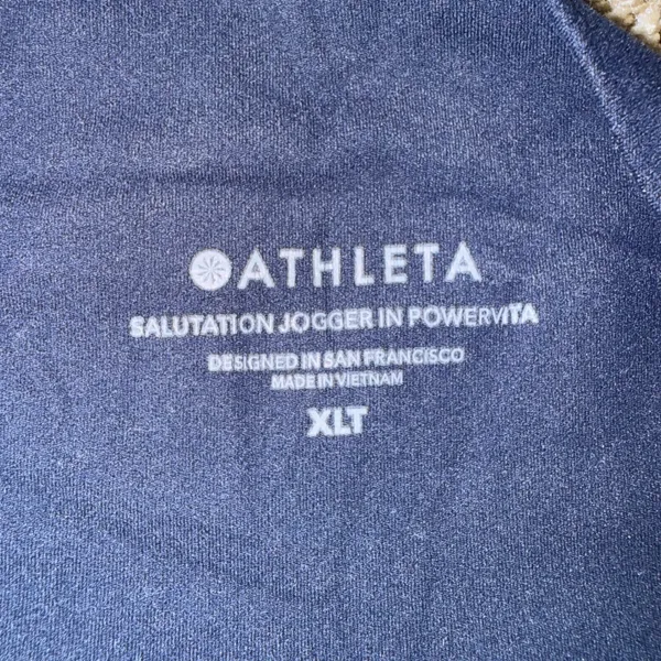 Athleta Salutation Jogger Women XLT Navy Excellent Powervita High Rise‎ Tapered - Image 2