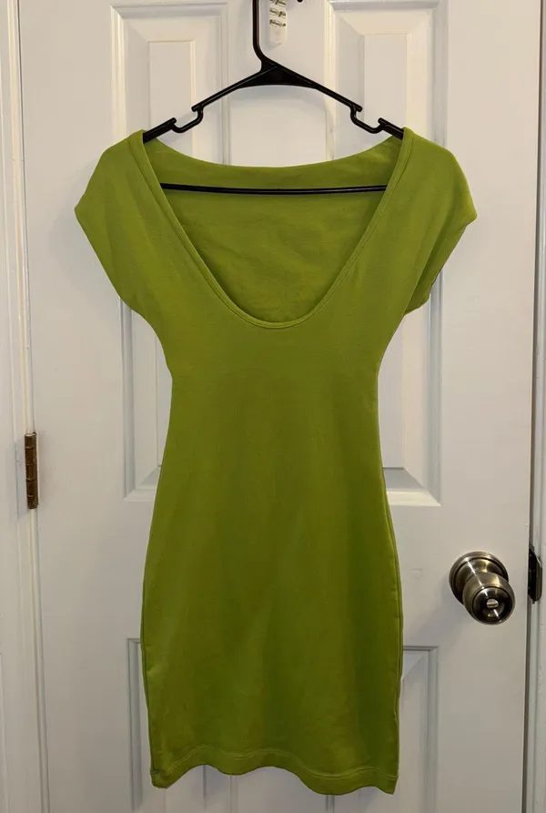 Zara Green Mini Dress - Image 3