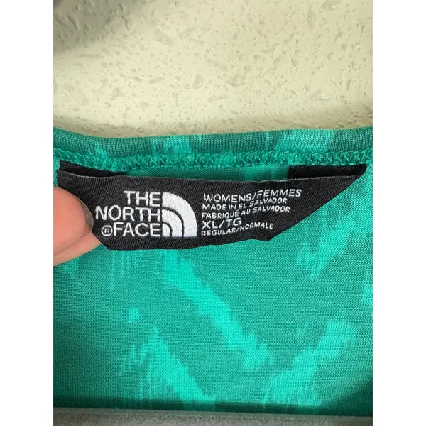 The‎ North Face Womens XL Teal Green Chevron FlashDry Racerback Active Tank Top - Image 4