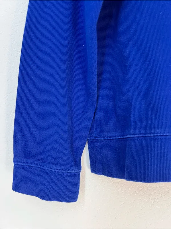 Lauren Ralph Lauren Blue Cable Knit Sweater Women's M 100% Cotton Logo Preppy - Image 6