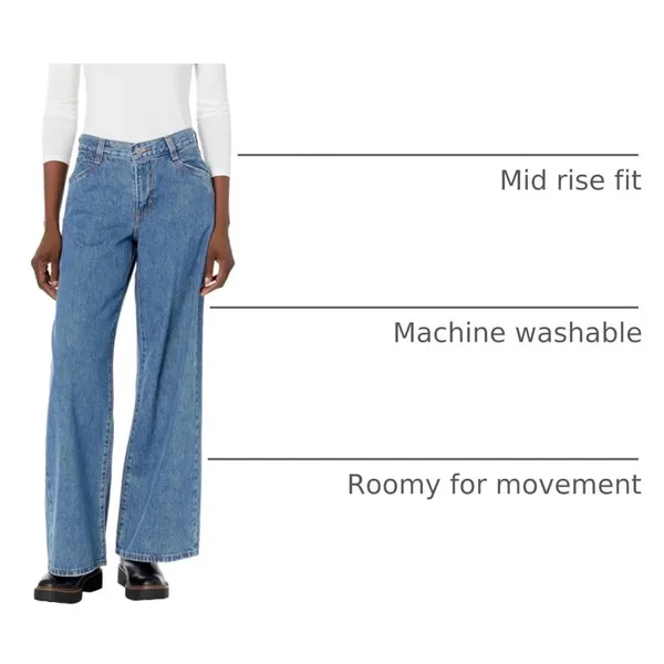 NWT Levi's 94 Baggy Wide Leg Jeans‎ Women's Size 28 Mid Rise 100% Cotton - Image 3