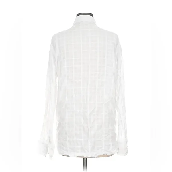 Free People Loveland solid buttondown textured shirt in Lavender, size S overszd - Image 7