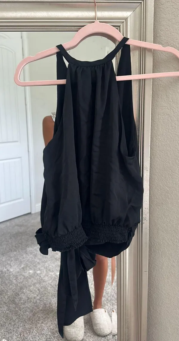 DO+BE Silk Black Top - Image 2