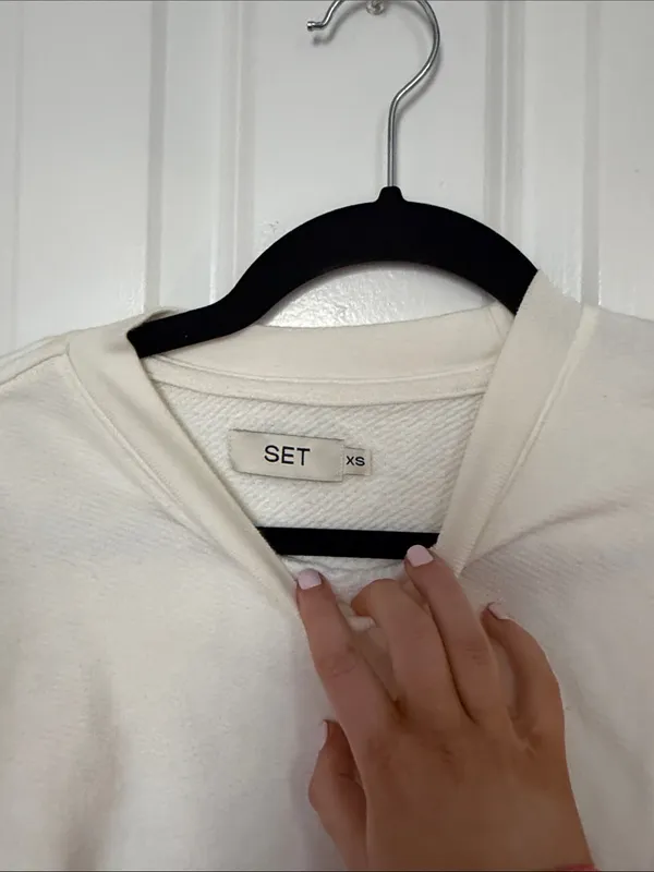SET Active Cream Crewneck + Sweatpants Set XS - Image 2