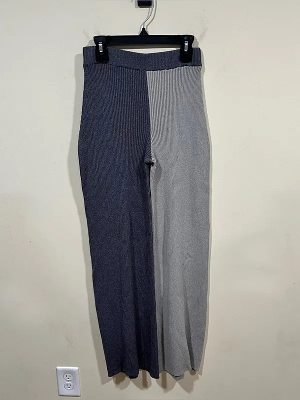 STAUD Milton Colour-block Ribbed-knit pants size XS trousers EUC grey - Image 6