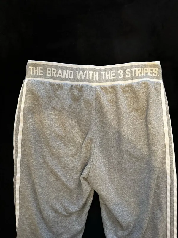 Adidas Gray 3-Stripe Men's Jogger Sweatpants - Image 4