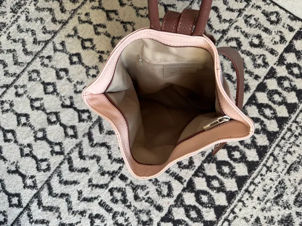 Italian pink leather purse - Image 4
