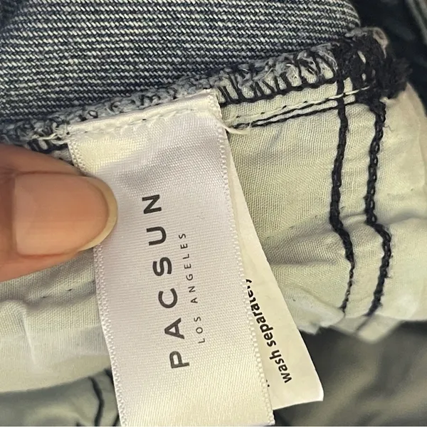 PACSUN | Blue Denim Cut-off Mini Skirt Sz 25 - Image 5