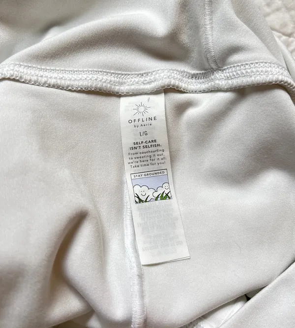 Aerie OFFLINE White Crossover Flowy Athletic Shorts - Image 8