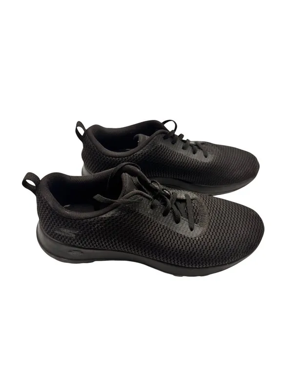 Skechers 8 Women Black Mesh Lace-Up Athletic Shoes Lightweight Casual Sneakers - Image 2