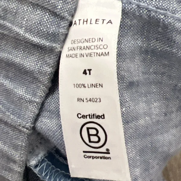 ATHLETA Cabo 100% Linen Wide Leg Pant Women Size 4 Tall Zip Pockets Drawstring - Image 9