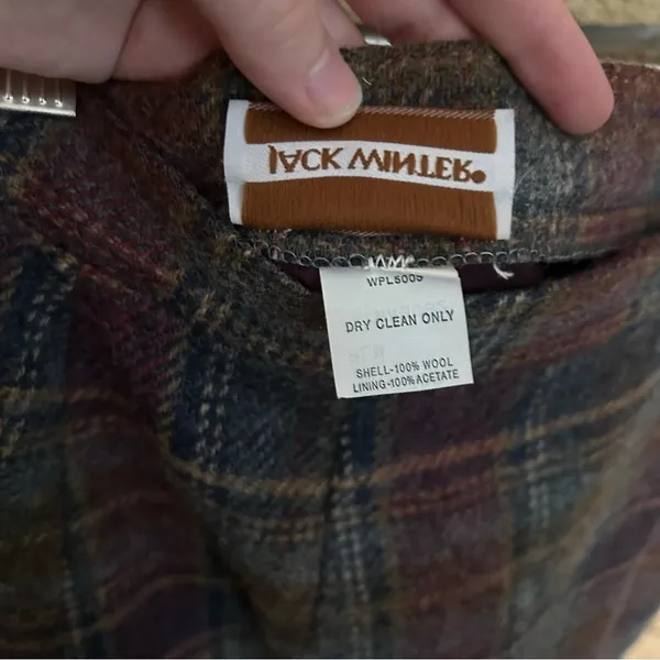 Vintage Jack Winter Plaid Midi Skirt Women’s 100% Wool Multicolor 28” Waist - Image 5