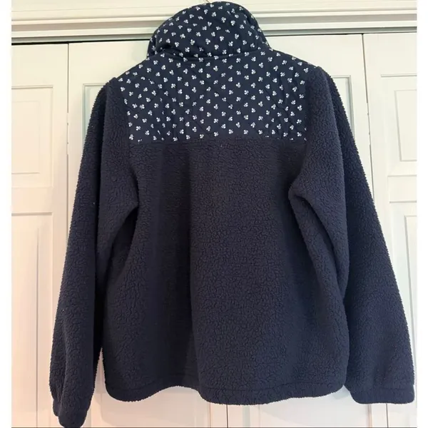 J.Crew Sherpa printed quarter zip fleece sweater small - Image 5