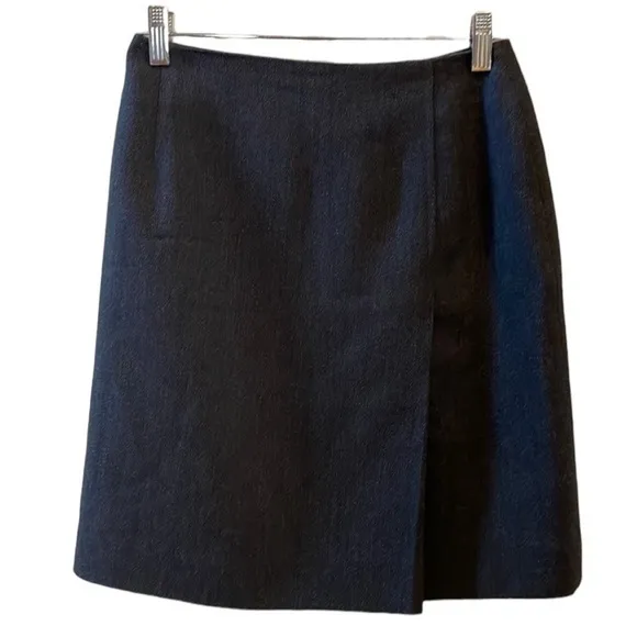 Ralph Lauren 100% Wool Mini Skirt Classic Preppy Style‎ Grey Black 6P - Image 3