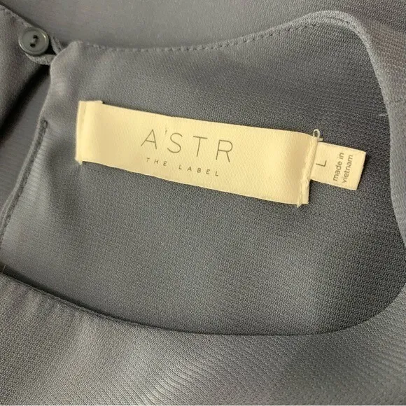 Astr The‎ Label Womens Large Blue Sleeveless Blouse Minimalist Chic - Image 4