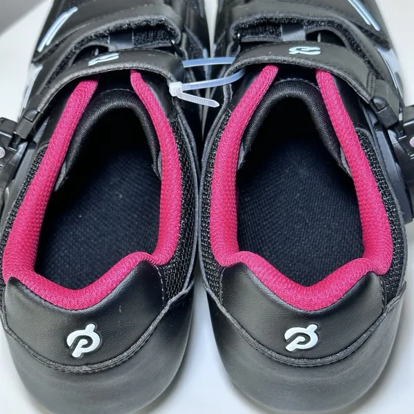 Peloton Cycling Shoes Unisex Size 41 Black Red Cleats Included Indoor Spin Bike - Image 8