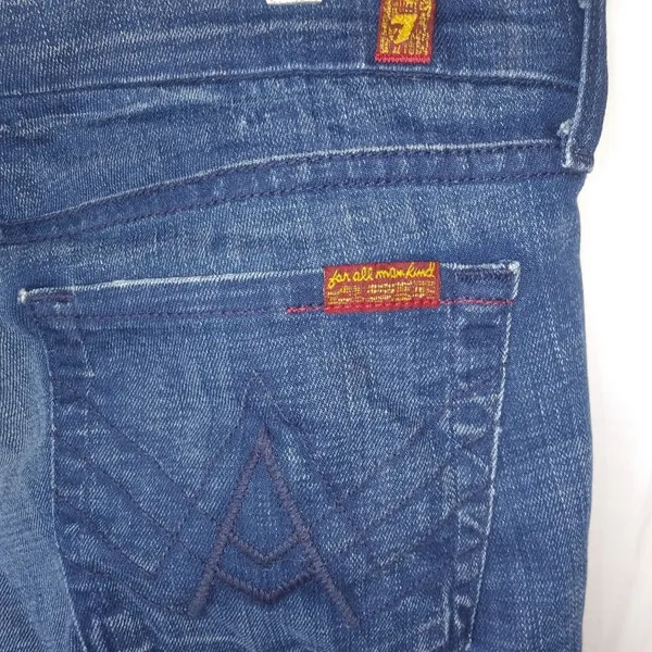 7 For All Mankind 10 30 A Pocket Dark Wash Jeans - Image 2