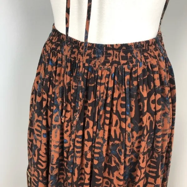 Free People Beach Day Open Back Halter Mini Dress In Black Medium - Image 9